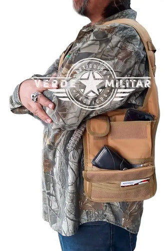 Mochila Táctica Cruzada Pushpack Mariconera Pechera Ligera Antirobo Bolsa Rápida De Viaje