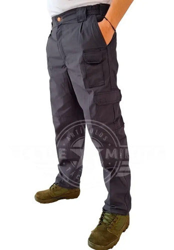 Pantalón Táctico De Vestir Ripstop Antirrasgo Bolsas D Cargo