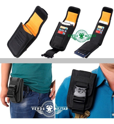 Funda Cartera Militar Porta Celular Bolsa Táctica A La Cintura Molle Úsala En Cinturón Mochila Chaleco Piernera Accesori