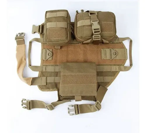 Chaleco Táctico Para Perro Sistema Molle Arnes Pechera K9