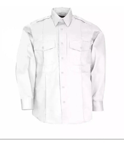Camisa Camisola Manga Larga Bolsa Oculta Con Cierre Uniforme
