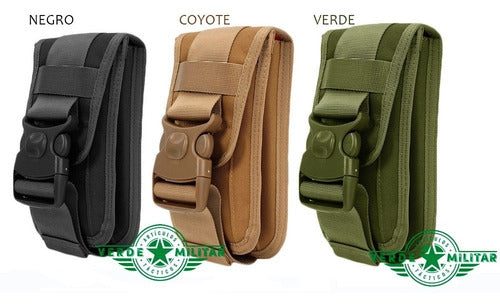 Funda Cartera Militar Porta Celular Bolsa Táctica A La Cintura Molle Úsala En Cinturón Mochila Chaleco Piernera Accesori