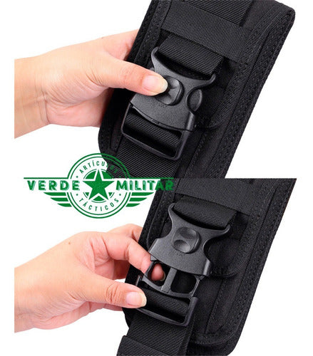 Funda Cartera Militar Porta Celular Bolsa Táctica A La Cintura Molle Úsala En Cinturón Mochila Chaleco Piernera Accesori