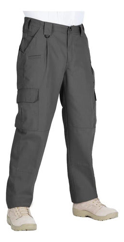 Pantalón Táctico De Vestir Ripstop Antirrasgo Bolsas D Cargo