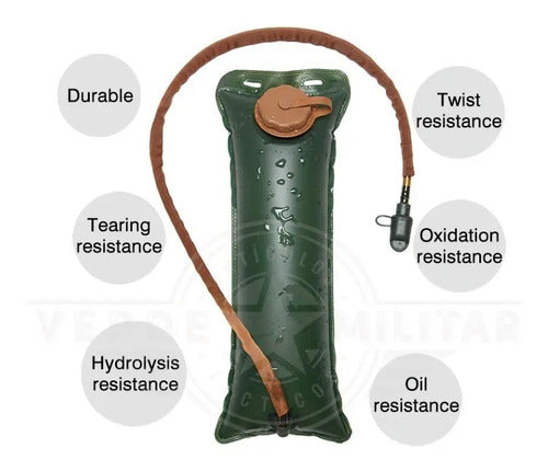 Bolsa De Agua Hidratación 3l Para Mochila Táctica