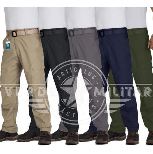Pantalón Táctico Militar Otan Operativo Comando Bolsas De Cargo Gabardina Verde Casual Uni