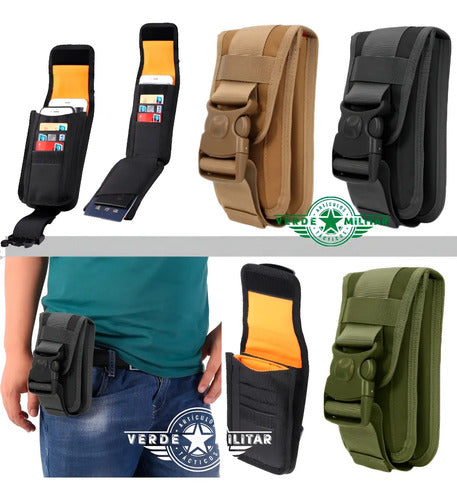 Funda Cartera Militar Porta Celular Bolsa Táctica A La Cintura Molle Úsala En Cinturón Moc