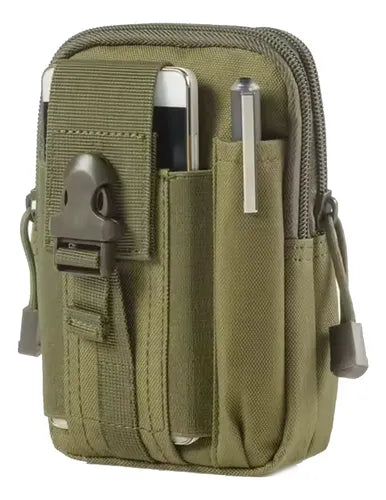 Funda Táctica Molle Úsala En Piernera Mochila Cinturón Chaleco Porta Cartera Audífonos Lla