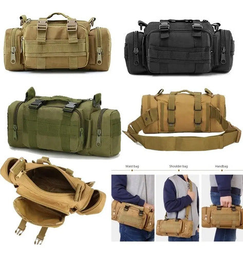 Mochila Táctica Militar Multiformas Maletín Cangurera Bolsa Pouch Molle Cartera De Viaje E
