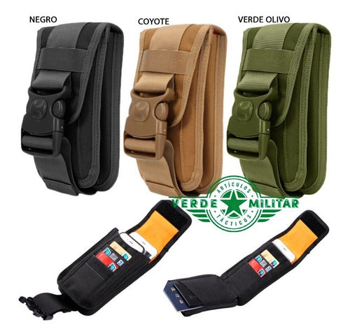 Funda Cartera Militar Porta Celular Bolsa Táctica A La Cintura Molle Úsala En Cinturón Mochila Chaleco Piernera Accesori