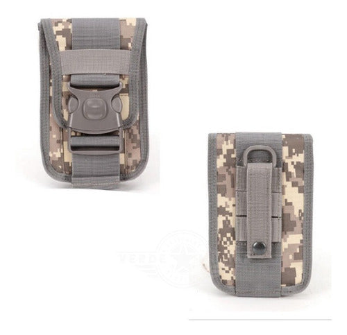 Funda Cartera Militar Porta Celular Bolsa Táctica A La Cintura Molle Úsala En Cinturón Mochila Chaleco Piernera Accesori