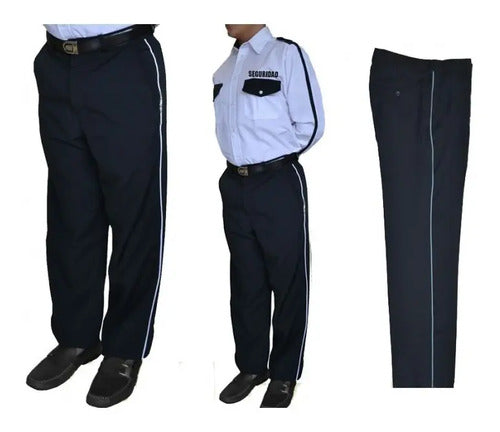 Pantalon De Vestir Con Franja Para Policía Vigilante Seguridad Privada Uniforme Guardia Op