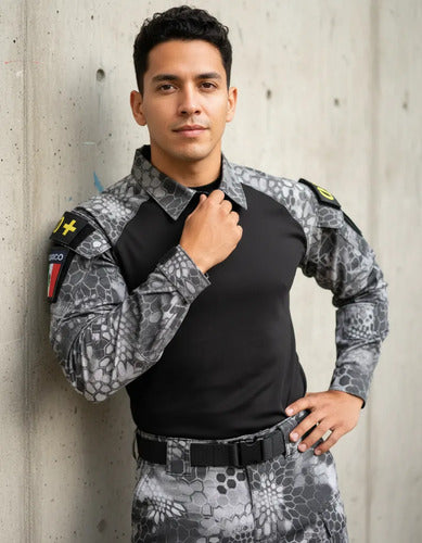 Playera Camisa Táctica Rápida Militar De Combate Camuflaje Gotcha Airsoft Deportiva Porta