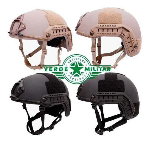 Casco Tactico Militar De Riel Operaciones Especiales Rescate
