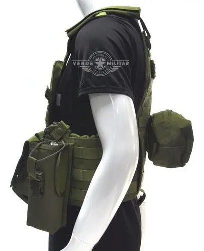 Chaleco Táctico Militar Policía Swat Sistema Molle Porta Cargadores Gotcha Airsoft Guardia