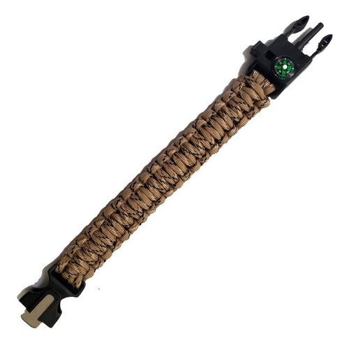 Brazalete Pulsera Supervivencia Paracord Pedernal Emergencia