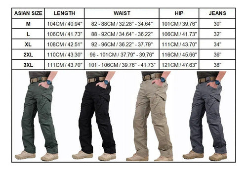 Pantalon De Bolsas De Cargo Tela Ripstop Antirrasgadura
