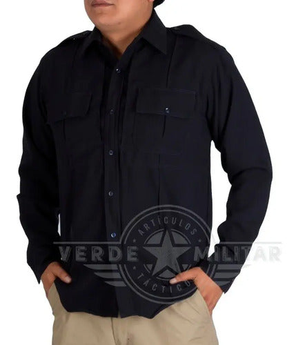 Camisa Camisola Manga Larga Bolsa Oculta Con Cierre Uniforme