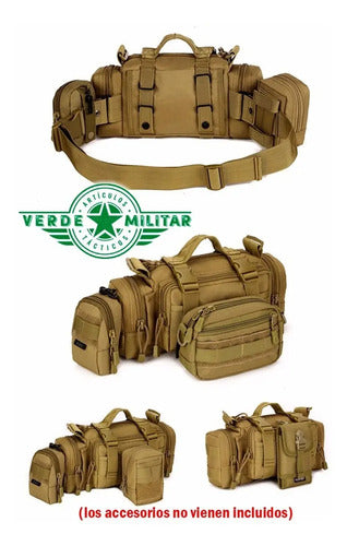 Mochila Táctica Militar Multiformas Maletín Cangurera Bolsa Pouch Molle Cartera De Viaje E