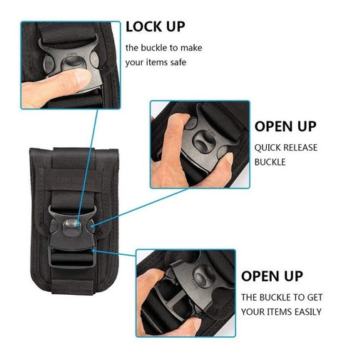 Funda Táctica Porta Celular Cartera Molle Tarjetero Viaje