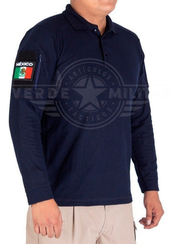 Playera Polo Camisa Táctica D Combate Porta Parche Deportiva