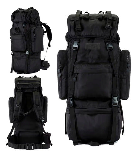 Mochila Táctica Grande De Viaje Camping Excursiones Alpinismo Senderismo Pesca Caza Bolsa Deportiva Cómoda Y Ligera