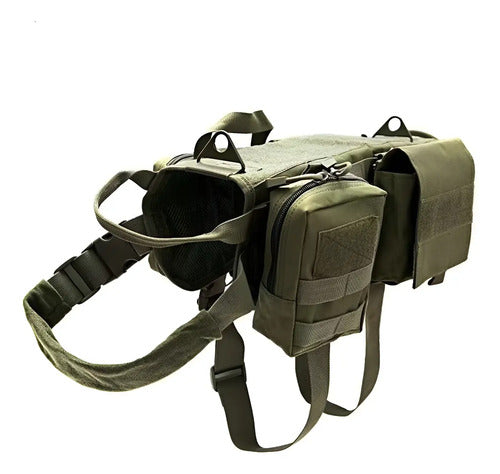 Chaleco Táctico Para Perro Sistema Molle Arnes Pechera K9