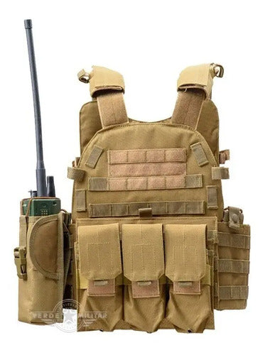 Chaleco Táctico Militar Policía Swat Sistema Molle Porta Cargadores Gotcha Airsoft Guardia