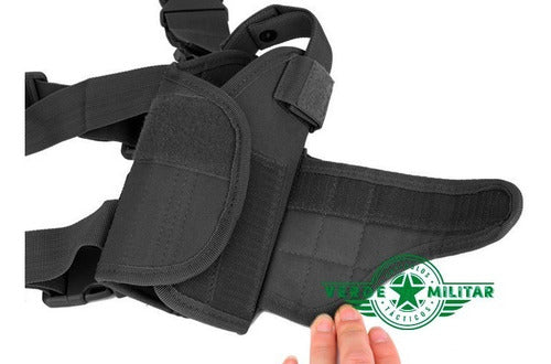 Piernera Táctica Militar Plataforma Porta Arma Pistola Universal Holster Policía Guardia Seguridad Airsoft Tiro Deportiv