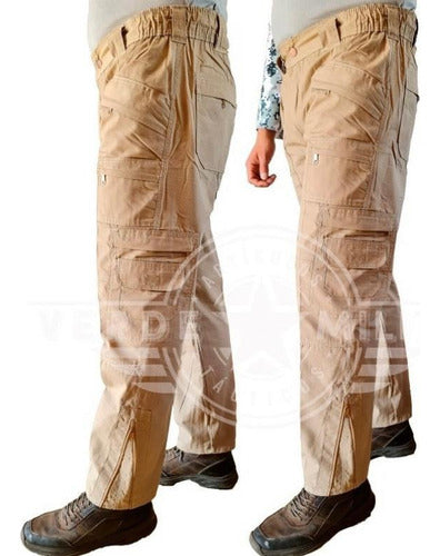Pantalon De Bolsas Tactico Comando Ripstop