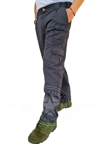 Pantalón Táctico De Vestir Ripstop Antirrasgo Bolsas D Cargo