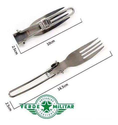 Cubiertos Militar Plegables Campismo Outdoor Envío Gratis