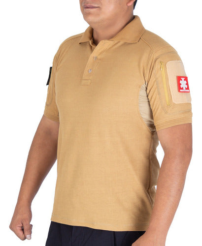 Playera Tactica Polo Camisa Combate Sport Fit  Porta Parches