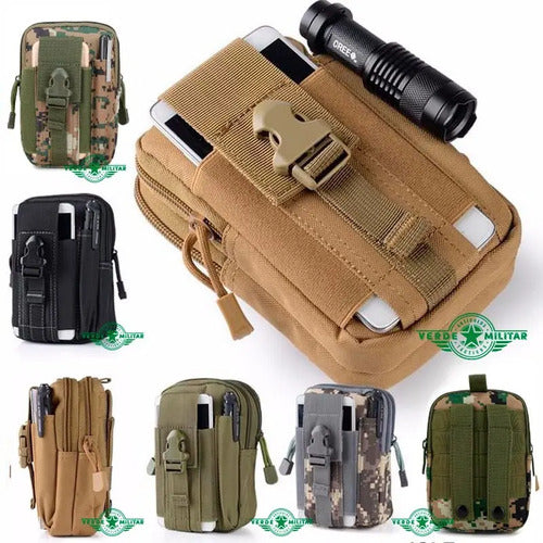 Funda Táctica Molle Úsala En Piernera Mochila Cinturón Chaleco Porta Cartera Audífonos Lla