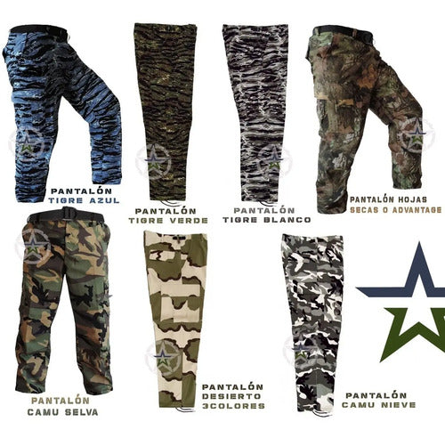 Pantalon Tactico Militar Bolsas De Cargo Camuflaje Gotcha Combate Uniforme Guardias Seguri