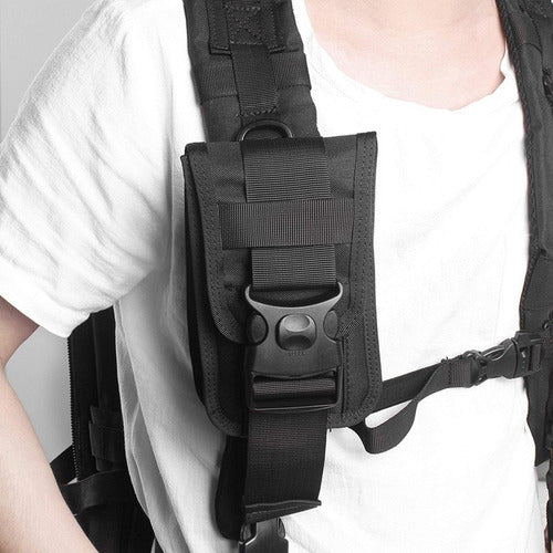 Funda Cartera Militar Porta Celular Bolsa Táctica A La Cintura Molle Úsala En Cinturón Mochila Chaleco Piernera Accesori