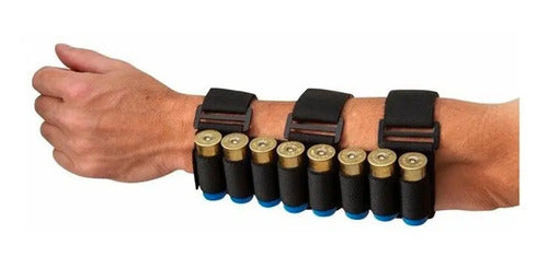 Cinturón Táctico Cartuchera Para Brazo O Culata Porta Cartuchos Tiros Balas Cargadores Esc