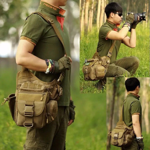 Mochila Tactica Militar Pechera Mariconera Pushpack Bolsa De Viaje Cangurera Cruzada Molle