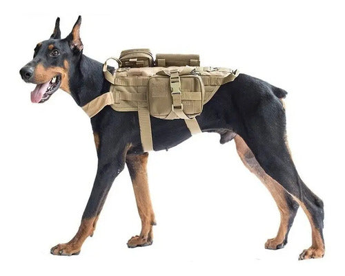 Chaleco Táctico Para Perro Sistema Molle Arnes Pechera K9