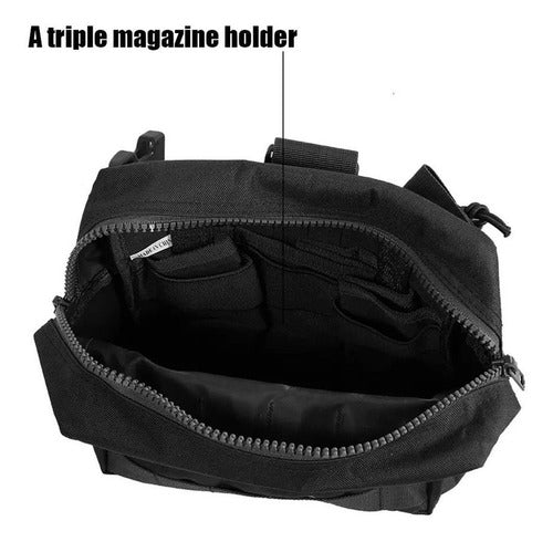 Mochila Piernera Trabajo Molle Porta Cargador Oculto Caza