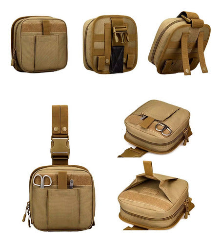 Mochila Piernera Táctica Militar Bolsa Muslera Cangurera Cartera De Viaje Paseos Al Aire Libre Actividades Moto Turismo