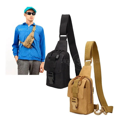 Funda Cartera Táctica Bolsa Cruzada De Seguridad Para Viaje Porta Celular Objetos Personal