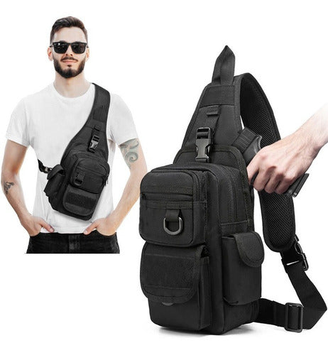 Mochila Pechera Mariconera Maletín Lonchera Bolsa Táctica Cruzada Molle Multiformas De Viaje Trabajo Porta Arma Cartera