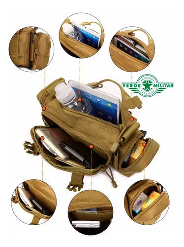 Mochila Táctica Militar Multiformas Maletín Cangurera Bolsa Pouch Molle Cartera De Viaje E