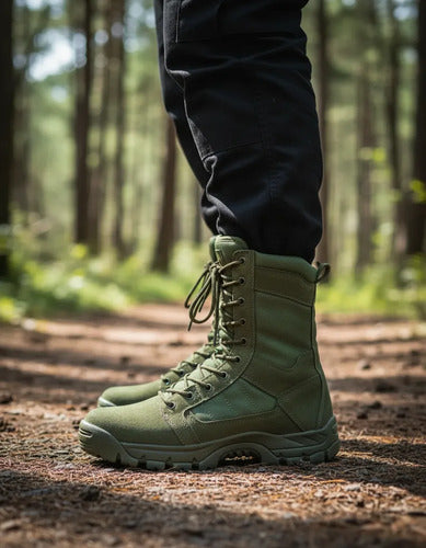 Botas Ultra Ligeras Militares Policiaca Swat Kaki Negra Gris