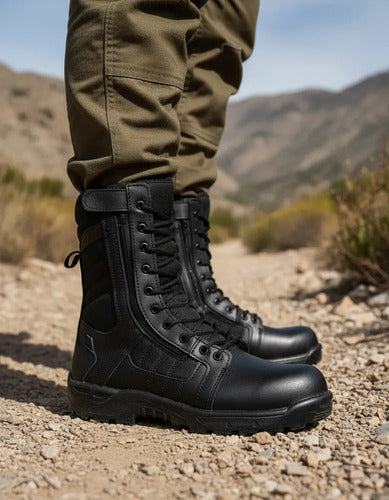 Botas Ultra Ligeras Militares Policiaca Swat Kaki Negra Gris
