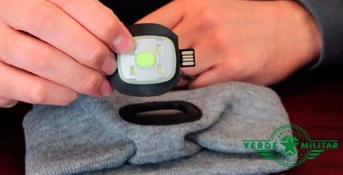Gorro Gorra Con Luz Led Para Bicicleta Running Vigilante