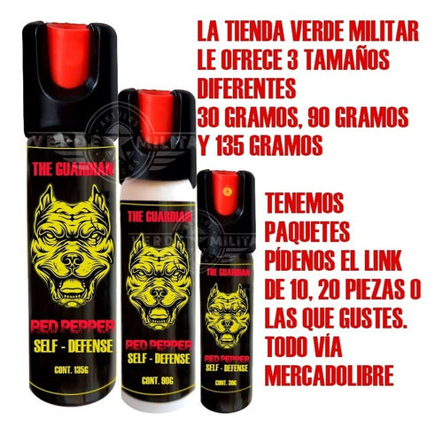 G A S Pimienta Defensa Personal Antirobo Secuestro Acoso 30g