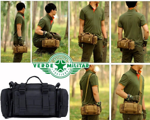 Mochila Táctica Militar Multiformas Maletín Cangurera Bolsa Pouch Molle Cartera De Viaje E
