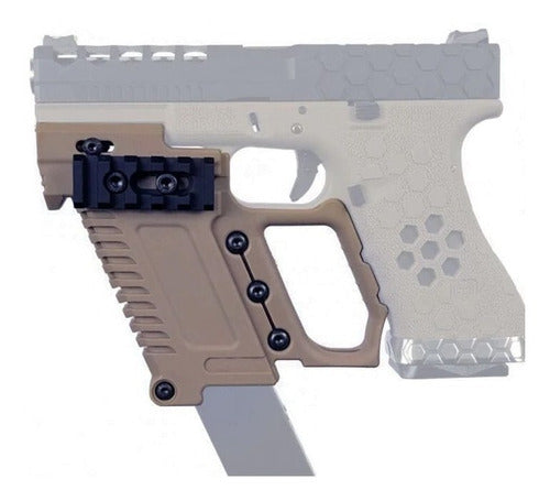 Empuñadura Portacargador Riel Montura Arma Pistola Glock